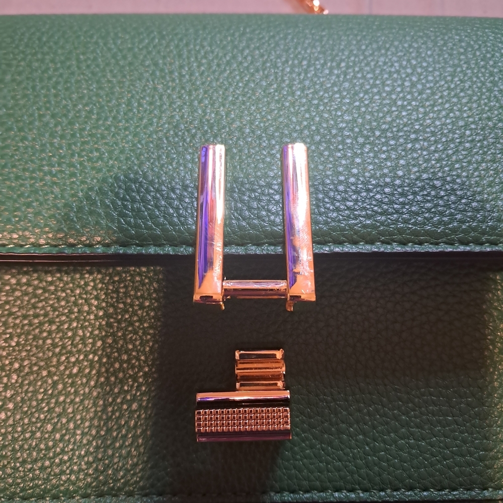 Elegant Green Small Leather Crossbody/Handbag for Women - Picture 6 of 8